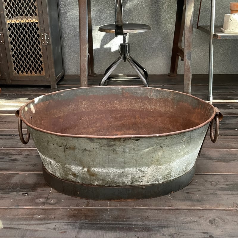 大型 アイアン製たらい フランスアンティーク ① | OGISHIMA COFFEE