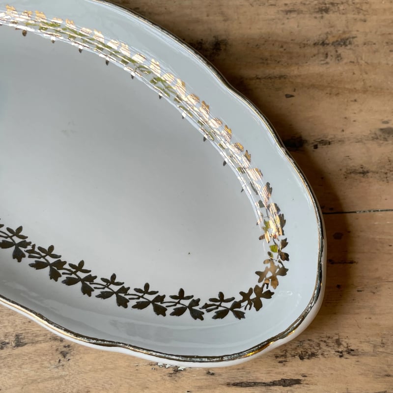 Sarreguemines 金縁オーバルプレート 23.5cm フランス Sarreguemines 金縁オーバルプレート 23.5cm フランス