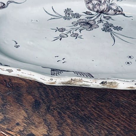 Luneville  リュネヴィル　オーバルプレート　30.5㎝　フランスアンティーク