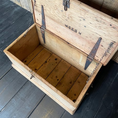 木製収納箱　宝箱　木箱　フランスアンティーク