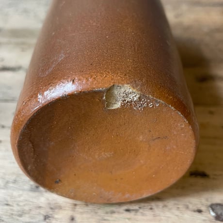 ブラウン陶器ボトル　イギリスアンティーク　③