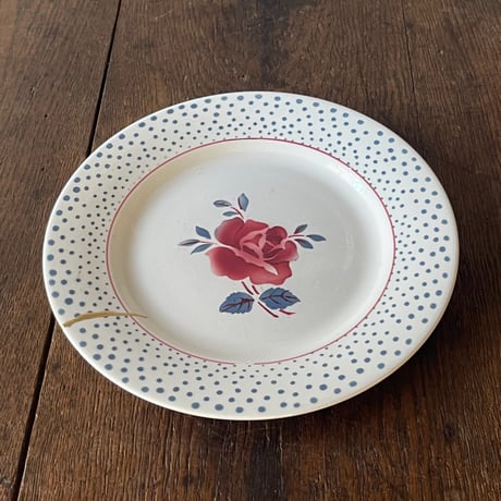 DIGOIN Sarreguemines プレート金継ぎ①　22.5㎝　フランスアンティーク