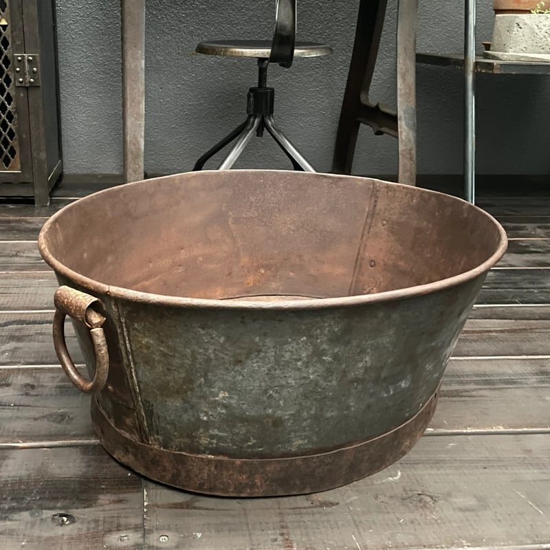大型 アイアン製たらい フランスアンティーク ② | OGISHIMA COFFEE