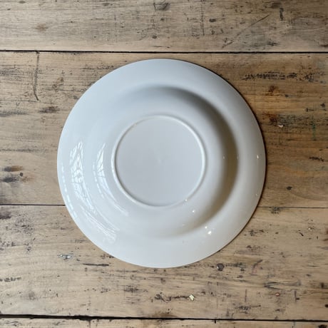 三色ライン　スーププレート　22.5㎝　フランスアンティーク