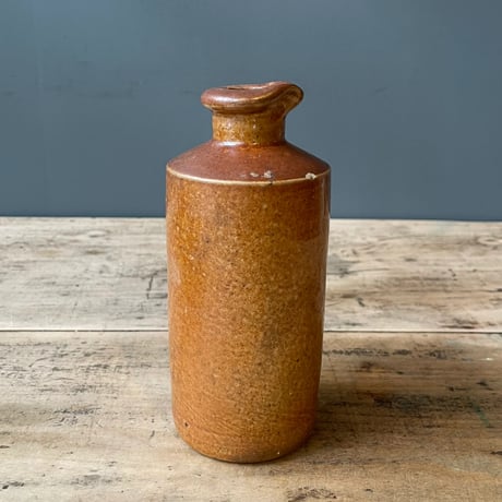 ブラウン陶器ボトル　イギリスアンティーク　④