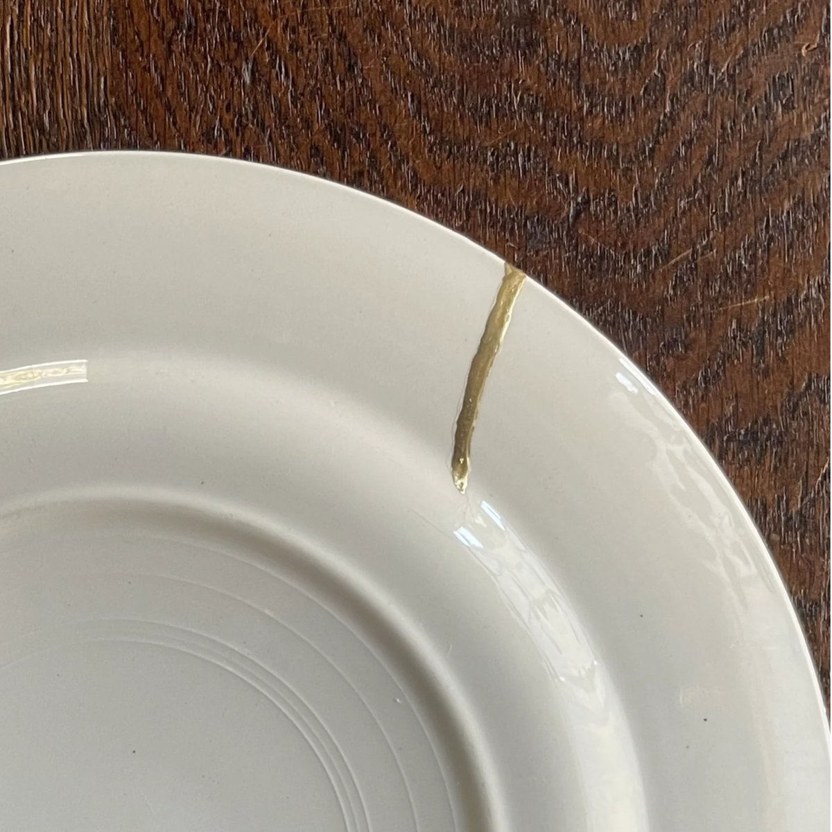 DIGOIN Sarreguemines プレート金継ぎ① 22.5㎝ フランスアンティーク