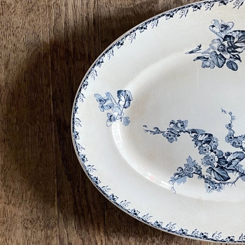 Sarregumines オーバルプレート 36cm フランスアンティーク | OGISHI