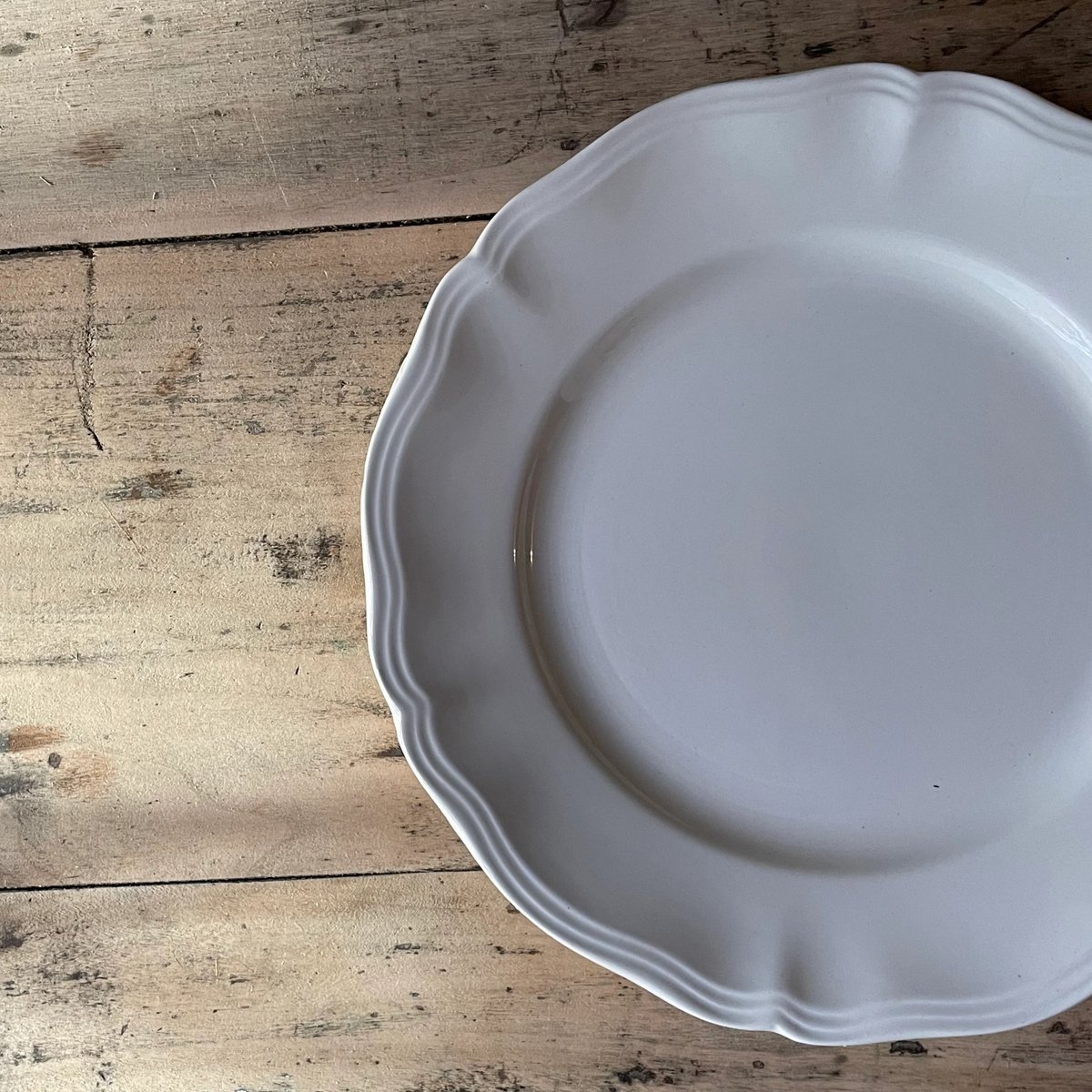 🔳大特価🔳 Sarreguemines 花リムプレート 23cm フランスアンティーク