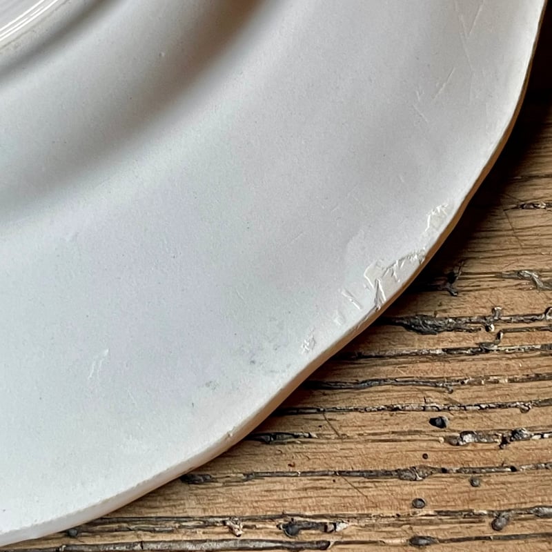 Sarreguemines 金継ぎ 金縁花リムプレート 25cm フランスアンティーク