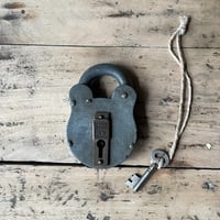 クマ型　南京錠　イギリスアンティーク