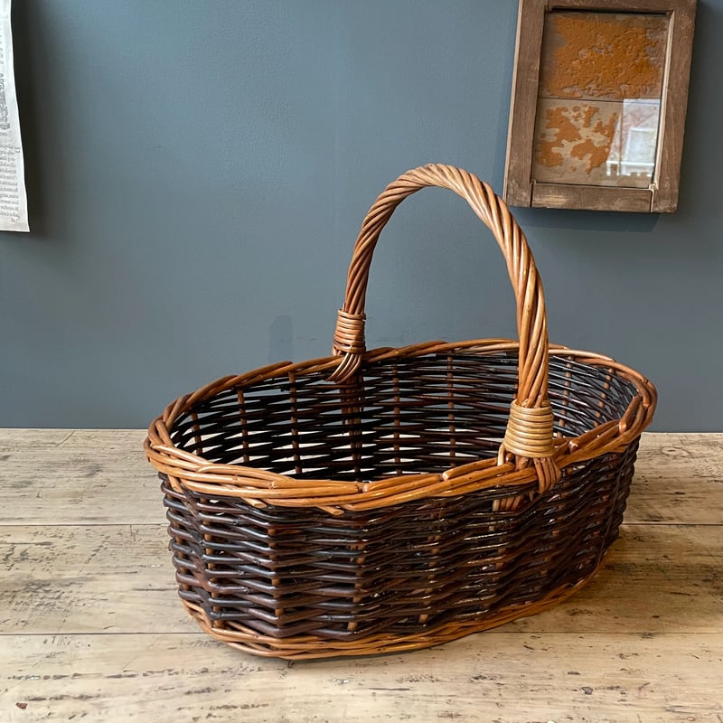 籐バスケット 籐かご イギリスビンテージ ① | OGISHIMA COFFEE Antiques