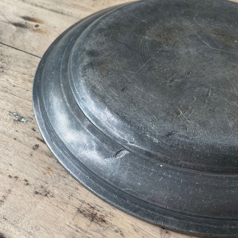 ピューター プレート 21.5㎝ フランスアンティーク ⑮ | OGISHIMA