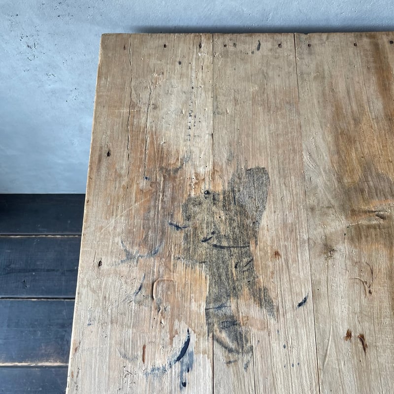 引き出し付き木製テーブル フランスアンティーク ⑥ | OGISHIMA COFFEE