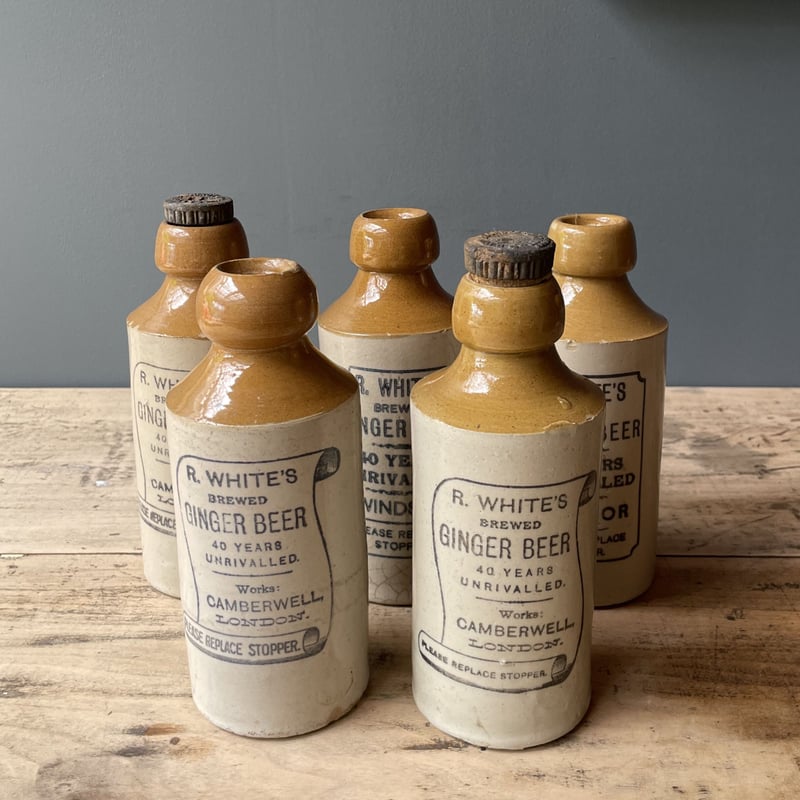 ジンジャービール 陶器瓶（蓋付き） イギリスアンティーク