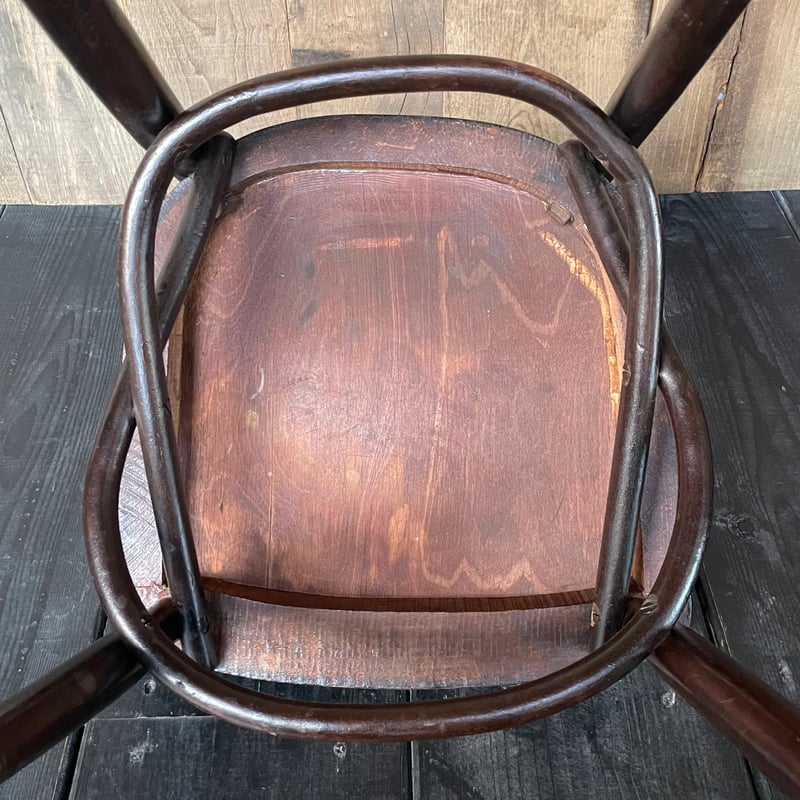 【アンティーク】ファブリック ベントウッドチェア ビンテージ 曲木 古家具 曲木チェア ベントウッドチェア フランスアンティーク ㉛