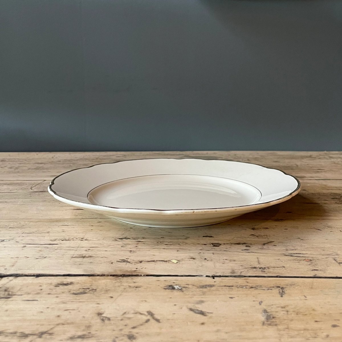 441 フランスアンティーク バドンヴィレー ゴールドオーバル皿 2枚組 金継ぎ 441 フランスアンティーク バドンヴィレー ゴールドオーバル皿 2