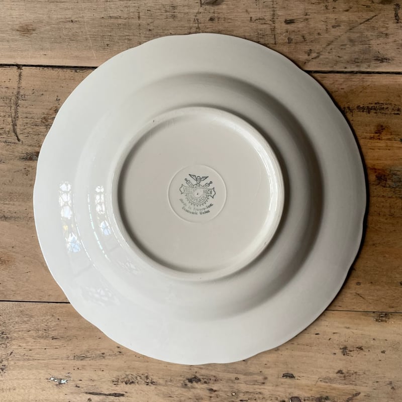 Villeroy & Boch 金縁 花リムプレート 23.5㎝ フランス Villeroy & Boch 金縁 花リムプレート 23.5㎝ フランス