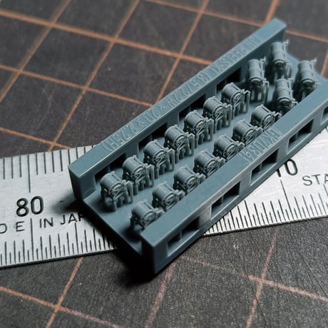 1/700 日本海軍 絡車 (完成型) XL 鋼索用 GK70341 W=3.52/2.184mm, D=2mm, H=2.25ｍｍ