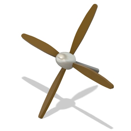 1/700 スピナー木製四翅プロペラΦ3.4～3.6m (シャフト付き) GK70327T