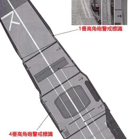 1/700 日本海軍 航空母艦 瑞鶴用 高角砲 警戒標識 塗装用 ステンシル TM700064