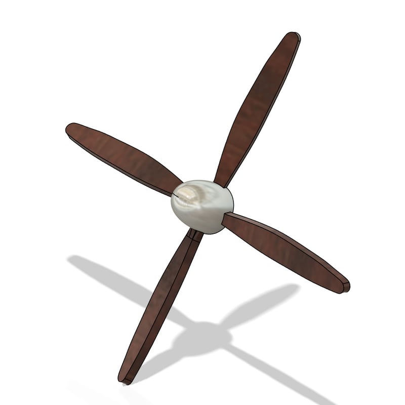 1/700 スピナー木製四翅プロペラΦ3.4～3.6m GK70327 / GK70327T