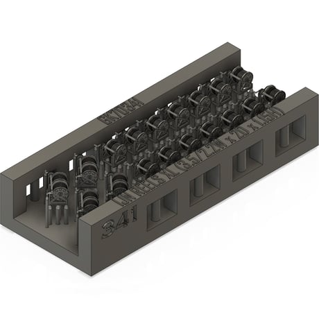 1/700 日本海軍 絡車 (完成型) XL 鋼索用 GK70341 W=3.52/2.184mm, D=2mm, H=2.25ｍｍ