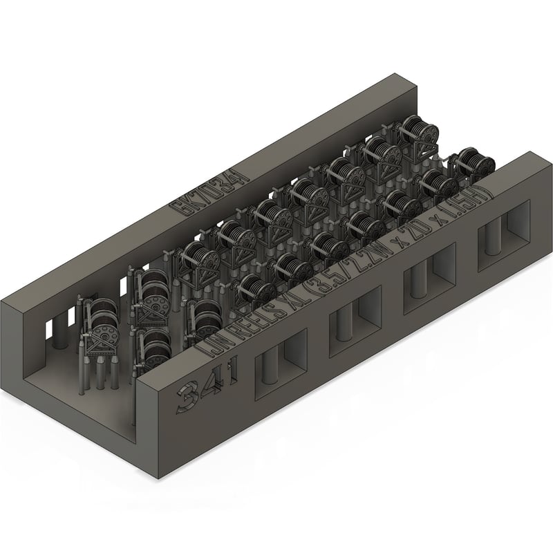 1/700 日本海軍 絡車 (完成型) XL 鋼索用 GK70341 W=3.52/2.184