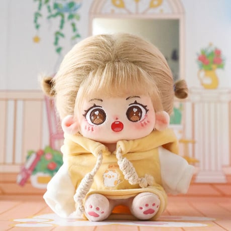 無属性 ぬいぐるみ 20cm 着せ替えぬいぐるみ 茶髪茶色の目女の子 綿人形 糖炒栗子 コットンドール キャラクターぬいぐるみ