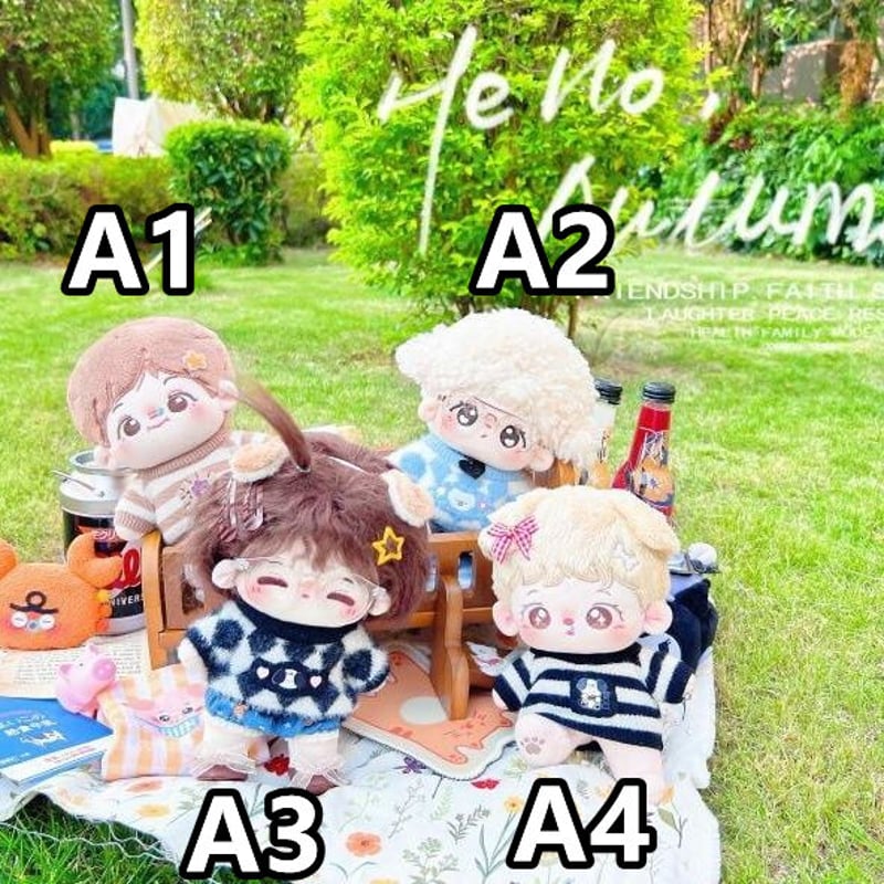 ミニ洋服 20cm 着せ替えぬいぐる服 セーター ぬいぐるみ