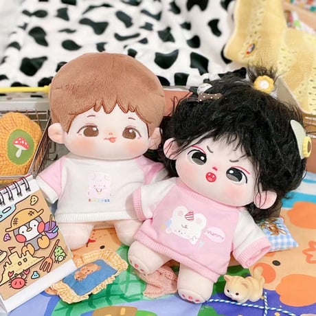 ミニ洋服 20cm 着せ替えぬいぐる服 Tシャツ ぬいぐるみコスチューム 着せ替え人形洋服 日常服人形 綿人形衣装 ドールウェア アクセサリー