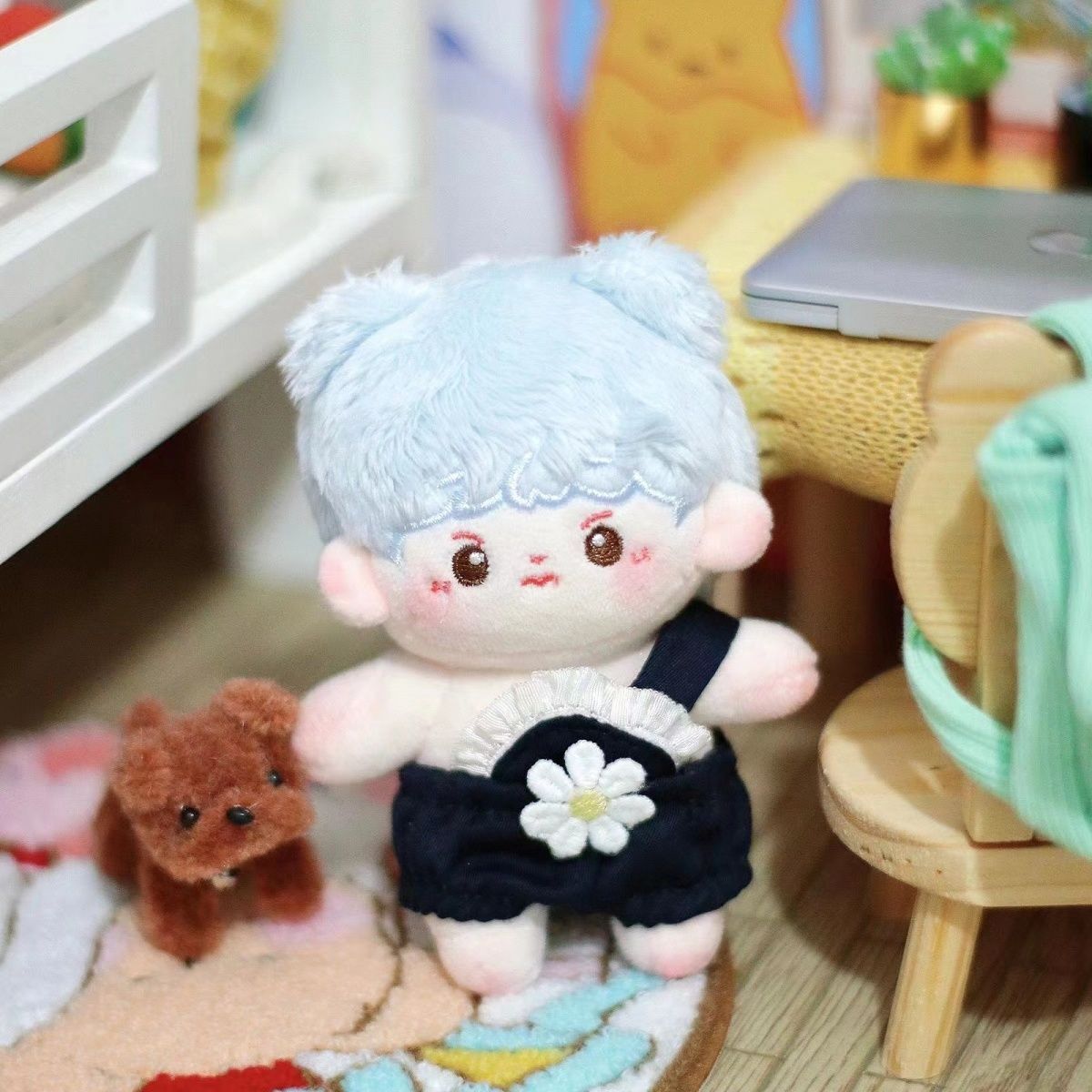 ミニ洋服 10cm 着せ替えぬいぐる服 オーバーオール ぬいぐるみ