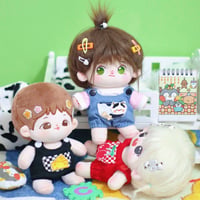 ミニ洋服 20cm 着せ替えぬいぐる服 オーバーオール ぬいぐるみコスチューム 着せ替え人形洋服 日常服人形 綿人形衣装 ドールウェア アクセサリー