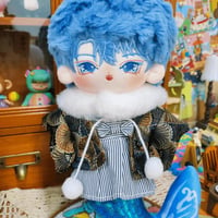 20cm 無属性 ぬいぐるみ 着せ替えぬいぐるみ 人魚 ラン・チーチー 青い髪青い目男の子 着せ替え人形 綿人形 コットンドール キャラクターぬいぐるみ