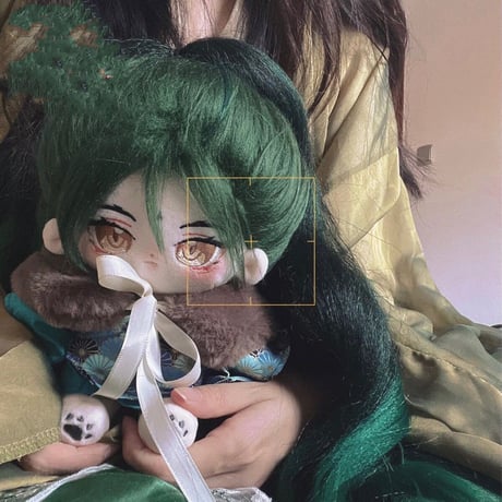 20cm 無属性 ぬいぐるみ 緑の目男の子 着せ替えぬいぐるみ 獣耳付け綿人形 原神 塵魈 コットンドール キャラクターぬいぐるみ