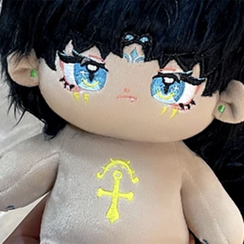 20cm 無属性 ぬいぐるみ 着せ替えぬいぐるみ 黒髪青い目男の子 綿人形