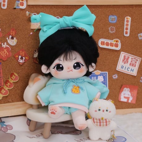 ミニ洋服 20cm 着せ替えぬいぐる服 パーカー パンツ ぬいぐるみコスチューム 着せ替え人形洋服 日常服人形 綿人形衣装 ドールウェア アクセサリー
