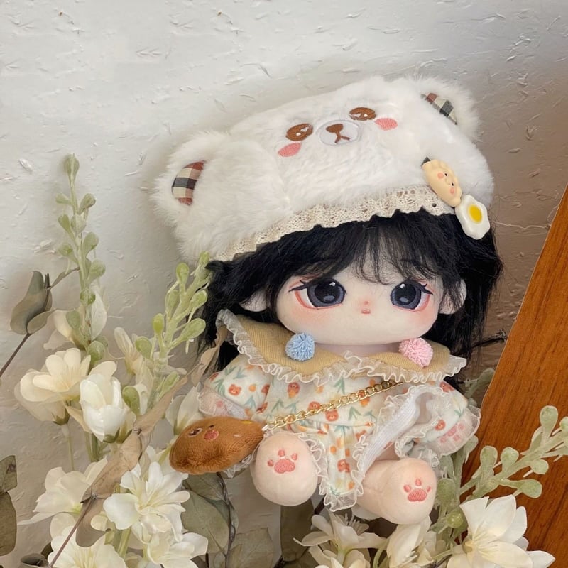 ミニ洋服 20cm 着せ替えぬいぐる服 ヘッドギア ドレス