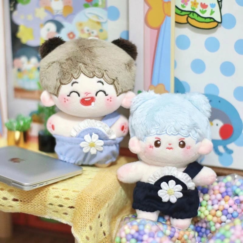 ミニ洋服 10cm 着せ替えぬいぐる服 オーバーオール ぬいぐるみ