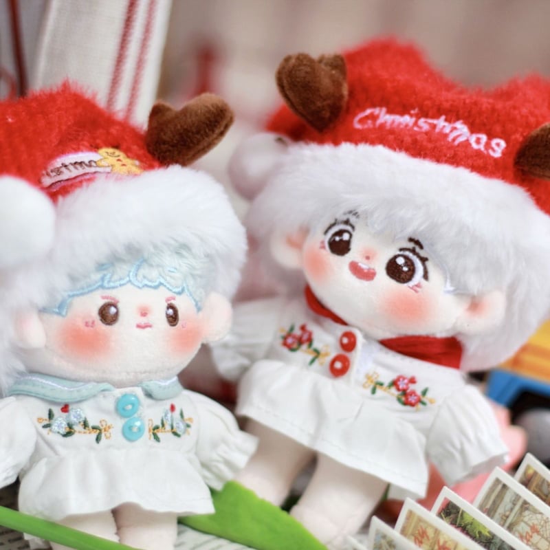 ミニ帽子 10cm 着せ替えぬいぐるハット ぬいぐるみクリスマスの赤い