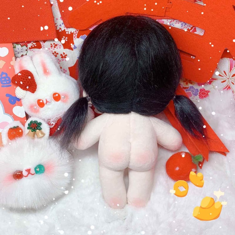 無属性 ぬいぐるみ 20cm 着せ替えぬいぐるみ 黒髪黒い瞳女の子