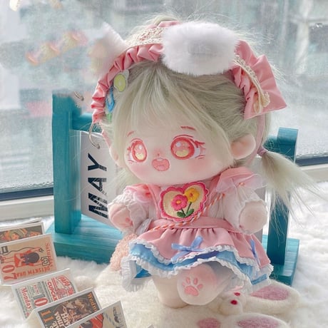 無属性 ぬいぐるみ 20cm 着せ替えぬいぐるみ 女の子 奶卟露 綿人形 コットンドール キャラクターぬいぐるみ