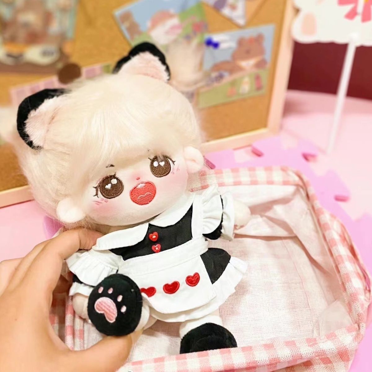 ❶Free! ミニぬいぐるみ お着替えコスチュームMini まとめ売り ミニ洋服 20cm 着せ替えぬいぐる服 メイドドレス ぬいぐるみ