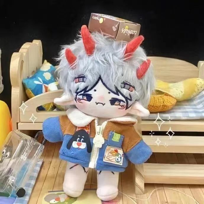 ぬいぐるみ 着せ替え 20cm 白髪 20cm 着せ替えぬいぐるみ 無属性 ぬいぐるみ 見目 白髪四つ目