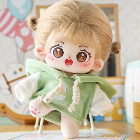 無属性 ぬいぐるみ 20cm 着せ替えぬいぐるみ 茶髪茶色の目女の子 綿人形 糖炒栗子 コットンドール キャラクターぬいぐるみ