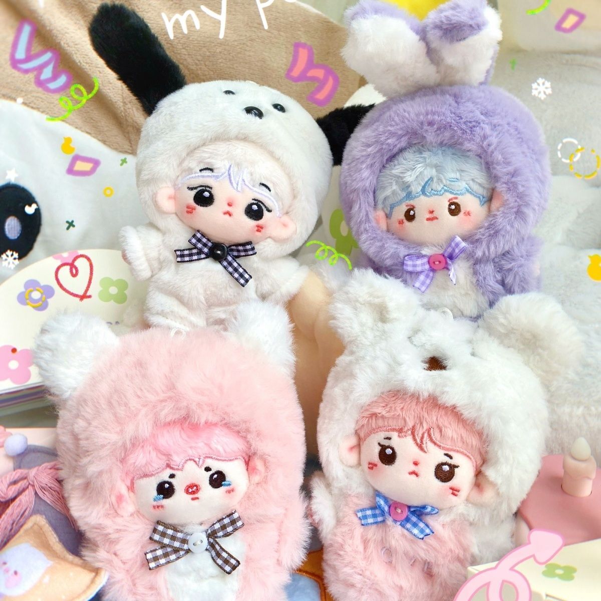 ミニ洋服 10cm 着せ替えぬいぐる服 ジャンプスーツ ぬいぐるみ