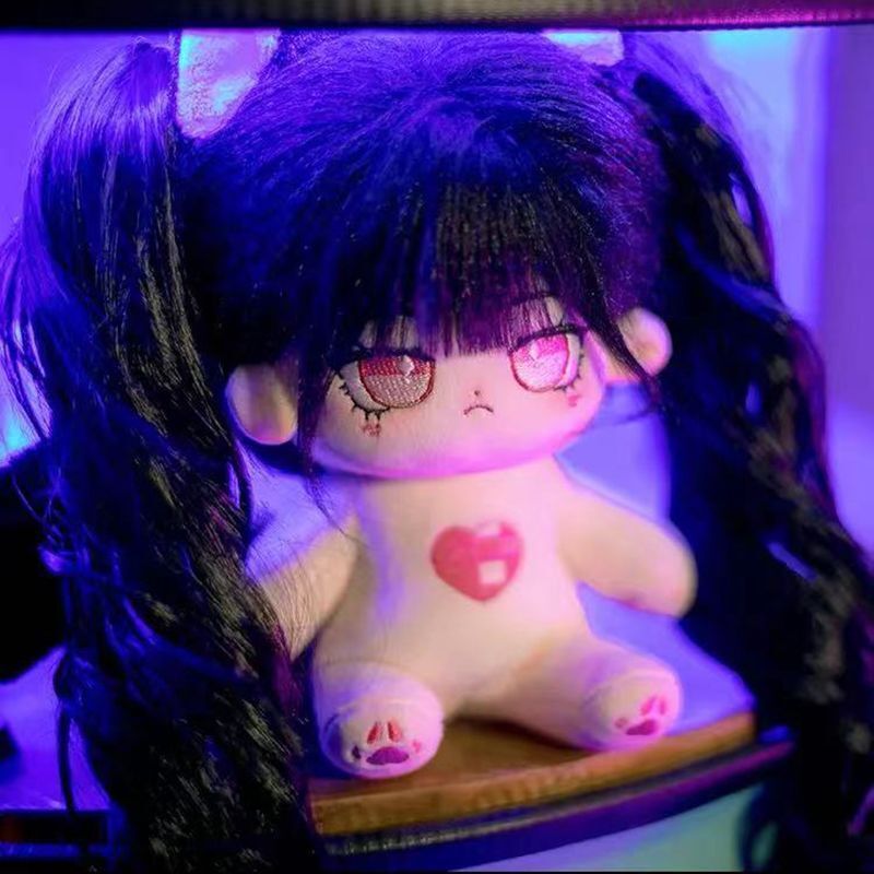 無属性 ぬいぐるみ 20cm 着せ替えぬいぐるみ 黒髪ピンクの目女の子 獣