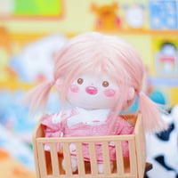 無属性 ぬいぐるみ 10cm 着せ替えぬいぐるみ 女の子 綿人形 ピンクヘアービーニーの目コットンドール キャラクターぬいぐるみ