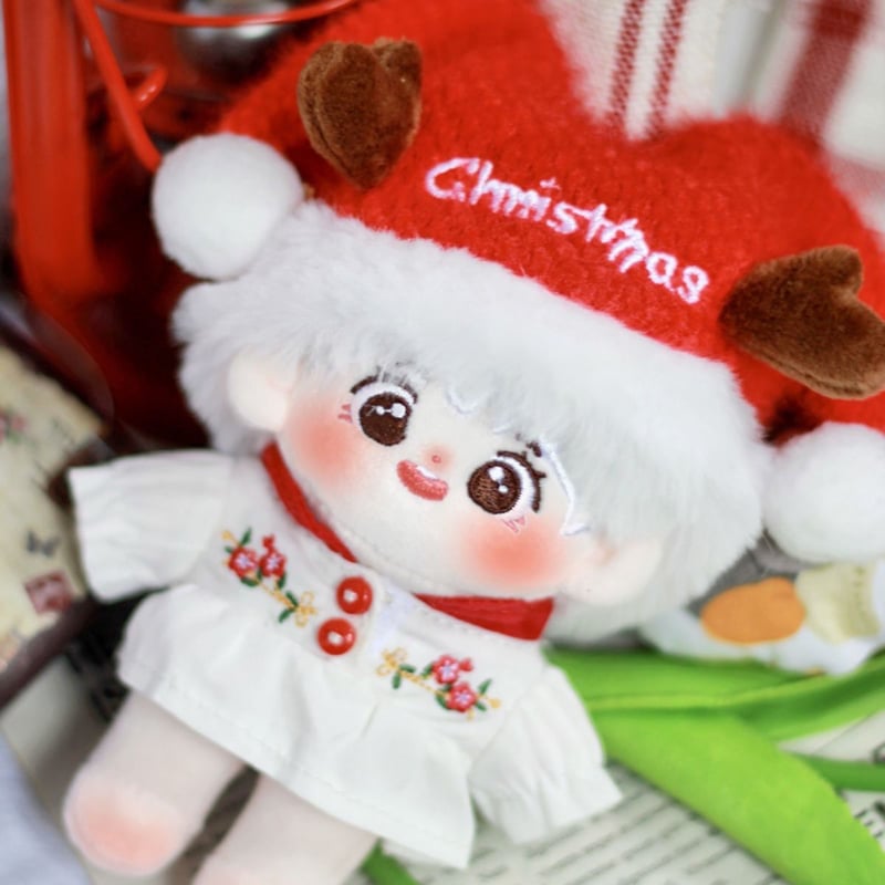 ミニ帽子 10cm 着せ替えぬいぐるハット ぬいぐるみクリスマスの赤い