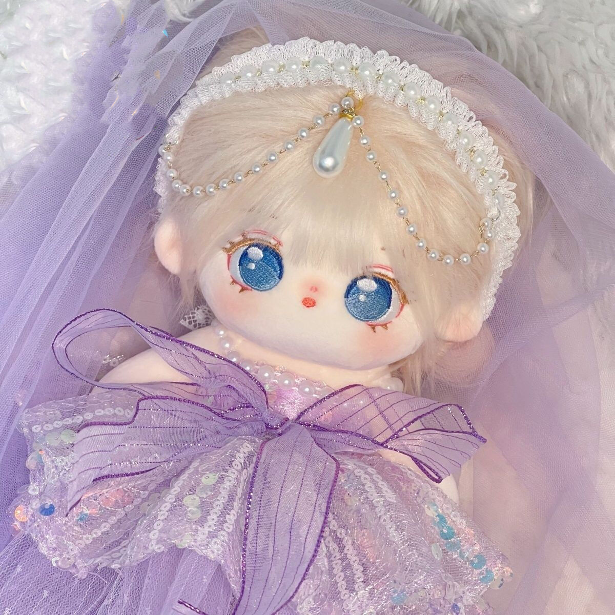 無属性 ぬいぐるみ 20cm 着せ替えぬいぐるみ 青い目女の子 元