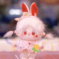 無属性 ぬいぐるみ 20cm 着せ替えぬいぐるみ 白髪赤目女の子 綿人形 雪うさぎ コットンドール キャラクターぬいぐるみ